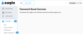 Password reset success message